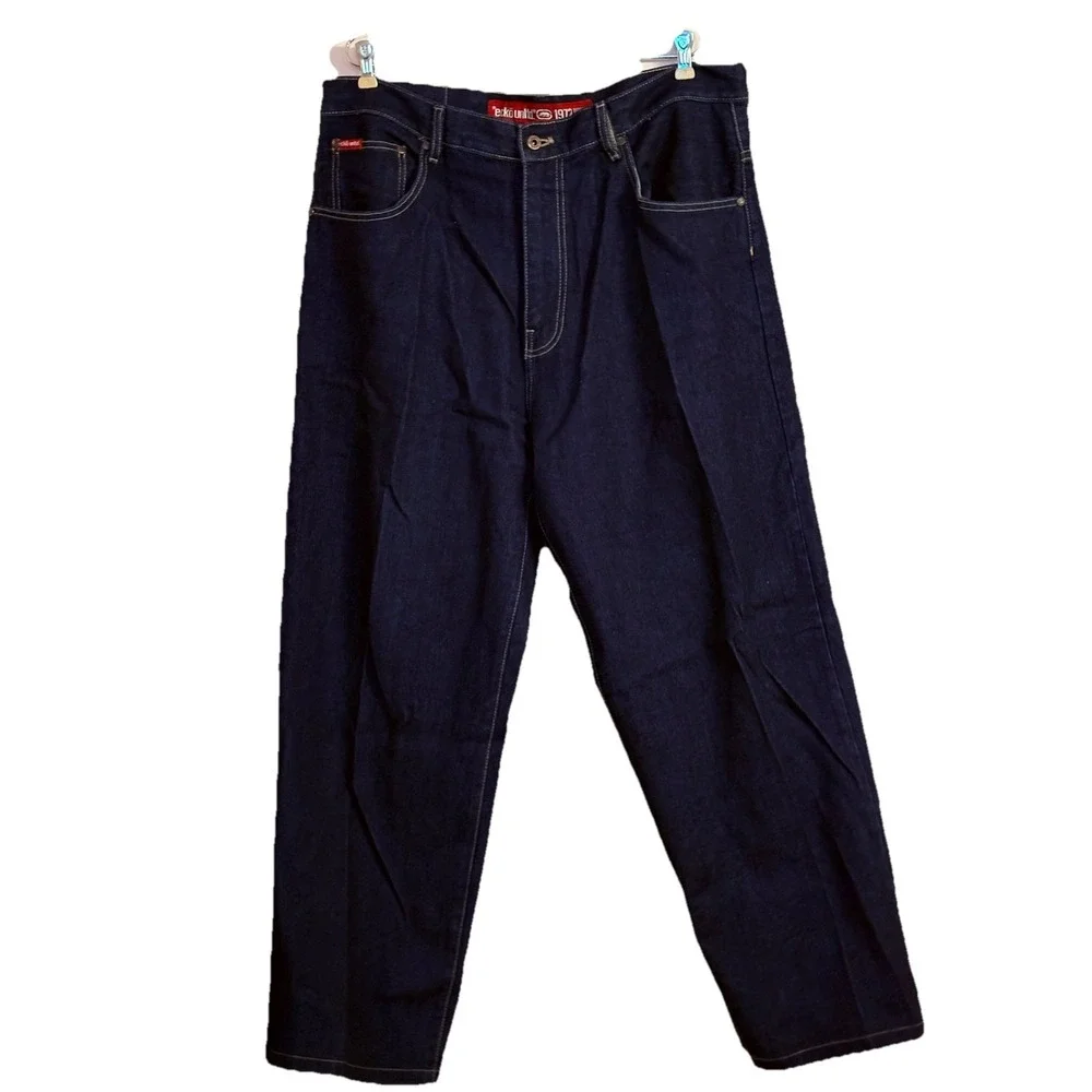 Vintage Ecko Unltd Y2K Baggy Denim‎ Jeans Mens Size 38 Hip Hop Streetwear
